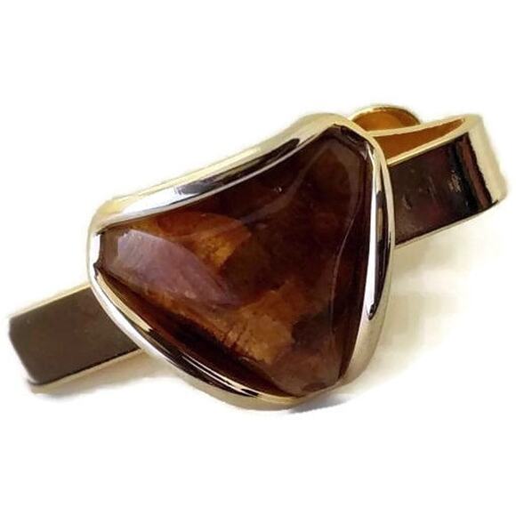 Vintage Gold Tie Clip, Unique Tie Bar for Men - Picture 1 of 10